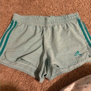 adidas Women's Teal Athletic Shorts with Side Stripes